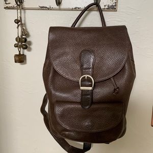 Pebble grain dark brown Eddie Bauer backpack